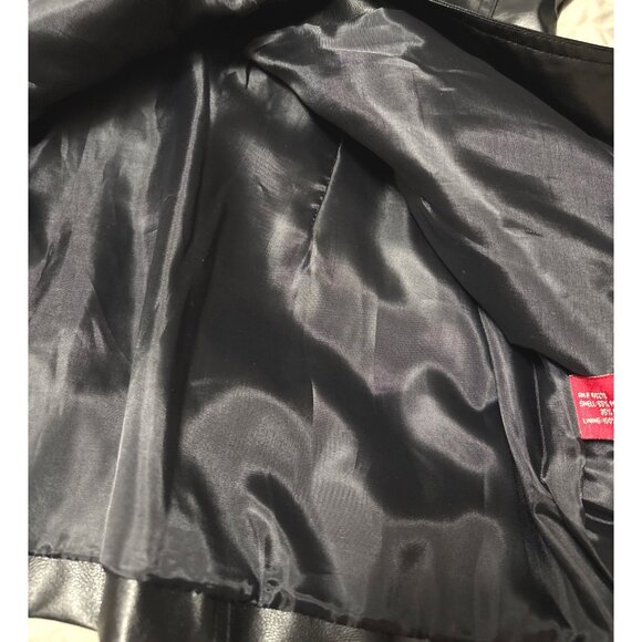 NWT Vtg Jennifer J Womens Black Faux Leather Button-Up Jacket 2X - Picture 6 of 8